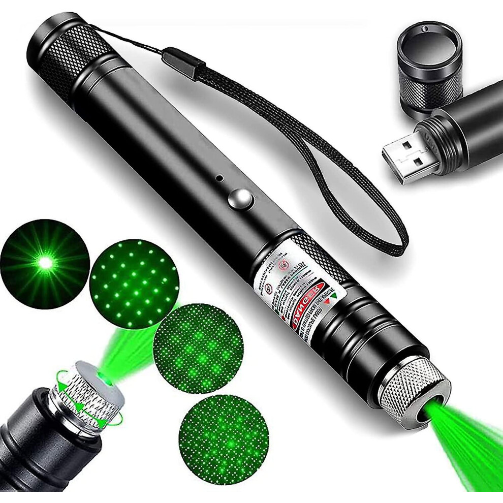 Laser Pointer High Power Long Range Laser Pointer Rechargeable Tactical Flashlight Strong Laser Pen Green