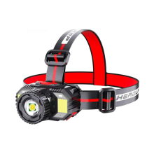 Headlamp Power Zoom Head Lamp USB Rechargeble Waterproof Flashlight Head Torch For Camping Fishing(Black)