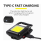2 Pieces Small Portable Keyring LED Work Light, 500 Lumen COB Work Light, Rechargeable Keychain Mini Torch(Black) 5
