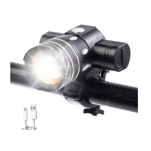 Bike Headlight, Super Bright 2000 Lumen XML-T6 Bicycle Headlight USB Rechargeable Bike Front Light Waterproof Adjustable Focus Bike Light(Black)