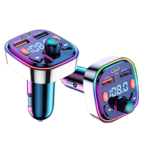 Adaptateur Bluetooth 5.0 pour voiture, transmetteur FM, charge rapide, sortie PD 3.0, protocole USB Type-C, stéréo FM
