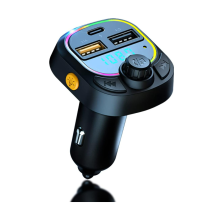 Transmetteur FM Bluetooth 5.0 pour voiture avec port de charge QC3.0 et 5 V/3,1 A de type C Kit voiture Bluetooth avec S