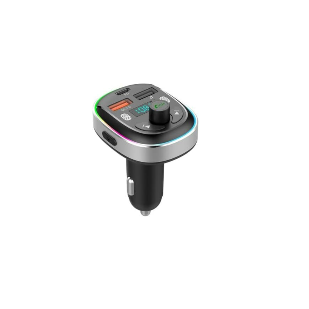 Chronus Bluetooth Car Adapter, Bluetooth Fm Transmitter Car Bluetooth 5.3 Car Adapter, Quick Charge Car Adapter, Car Bluetooth Transmitter(Black) Black 9331562980990