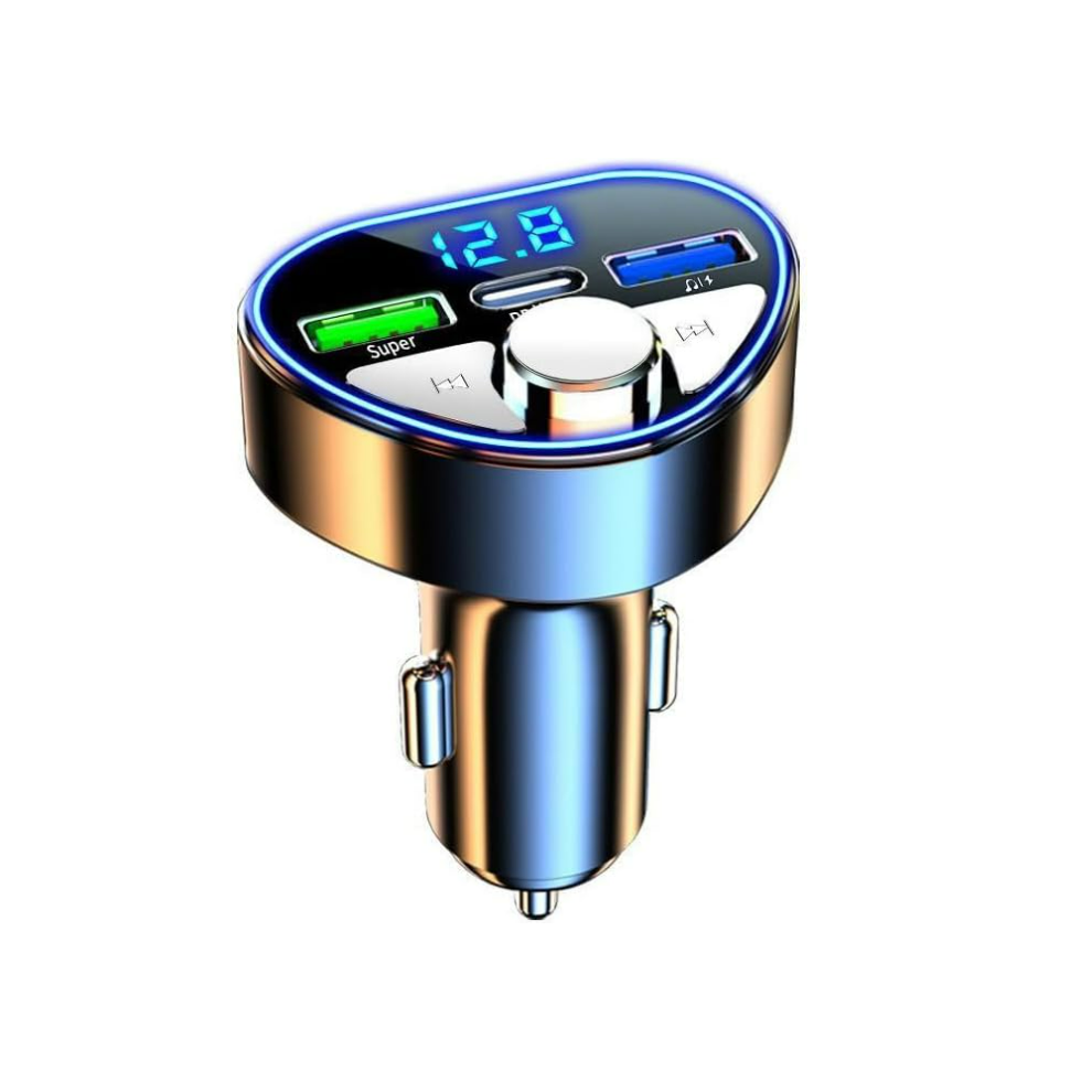 Chronus Wireless Bluetooth Fm Transmitter For Car Adapter, Bluetooth Radio Receiver Transmitter Car Fast Charger Adapter Support Pd+Qc3.0(Black) Black 9331562980822