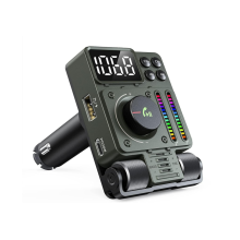 Adaptateur allume-cigare Bluetooth sans fil pour voiture, appels mains libres, lecteur de musique avec son aigu et grave