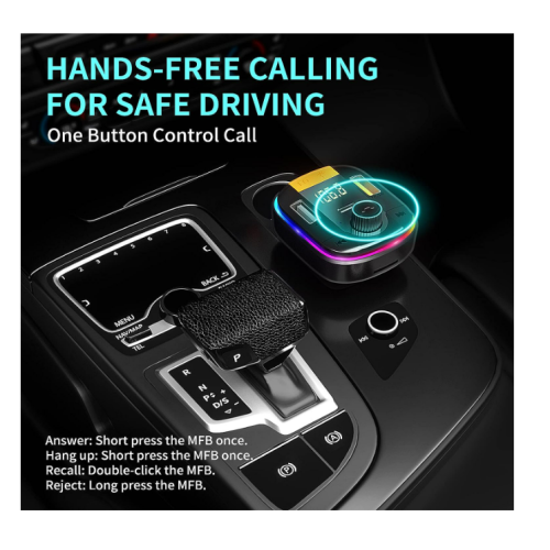 Transmisor FM Bluetooth para coche con Qc3. 2