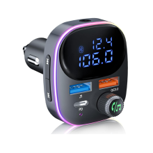 Transmetteur Bluetooth pour voiture, kit mains libres pour voiture, lecteur MP3, chargeur QC3.0, PD3.0
