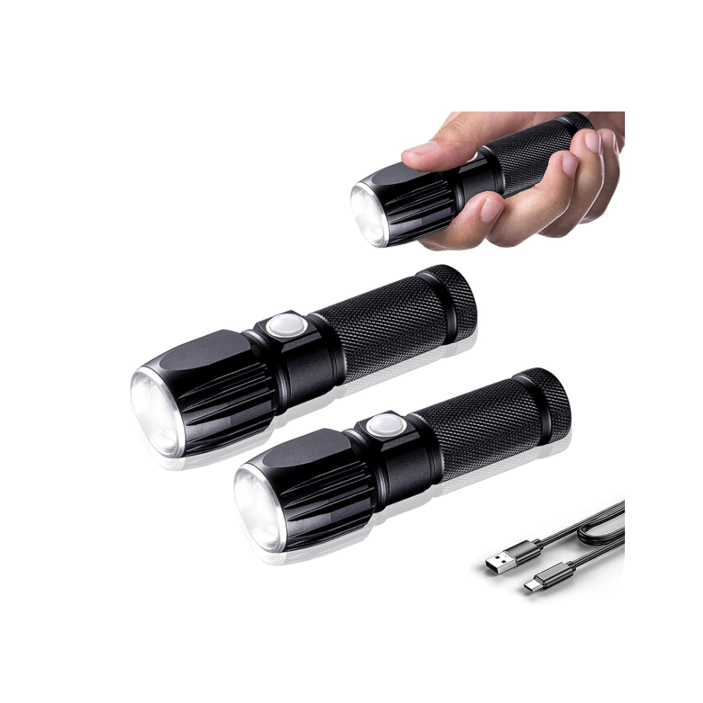 Photos - Flashlight Chronus LED , Mini handheld flashlights, waterproof 2pcs(Black)