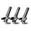 Camping Lights Rechargeable USB Aluminum Alloy Multi-function Three Lamp Holder Airplane-shaped Flashlight Outdoor Lighting(Black) 3