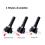 Camping Lights Rechargeable USB Aluminum Alloy Multi-function Three Lamp Holder Airplane-shaped Flashlight Outdoor Lighting(Black) 2