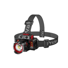LED Induction Flashlight Long-range Zoom Night Fishing Miner's Lamp Outdoor headlamps(Black)