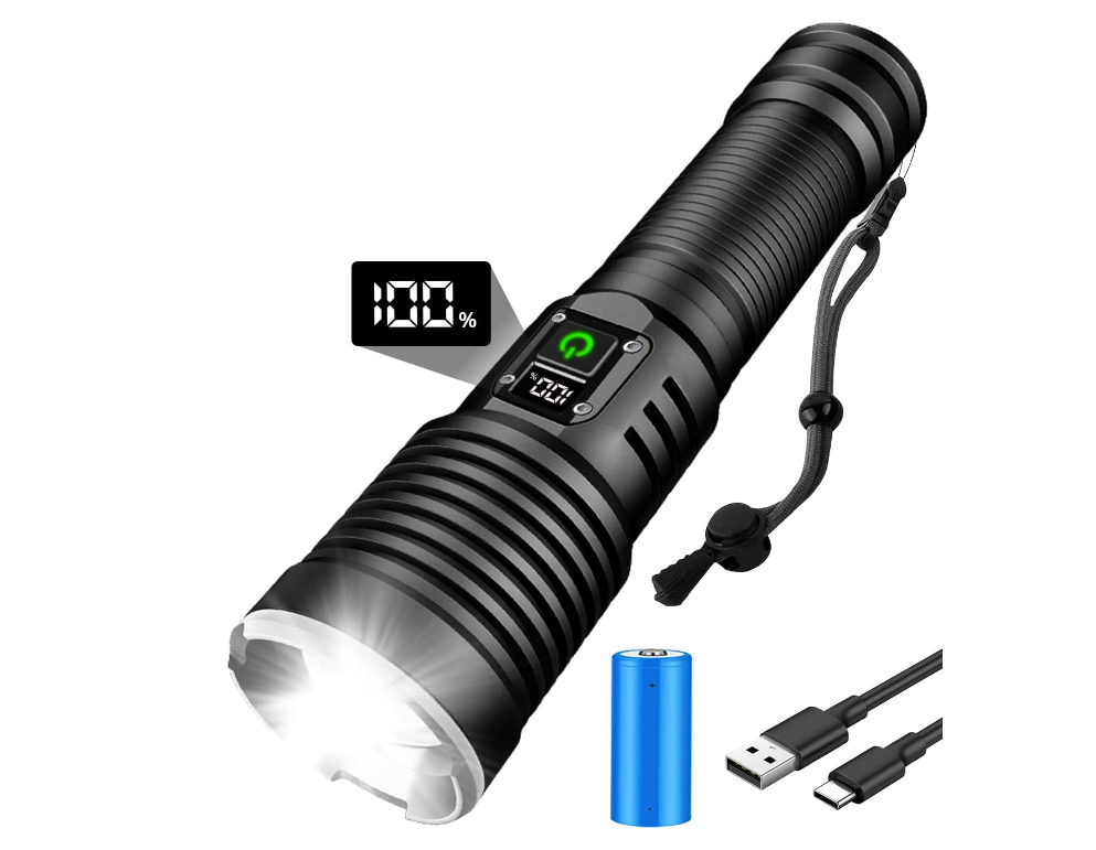 Lampe Torche LED 500 Lumens Aluminium Zoom Coulissant - Pile Non Incluse