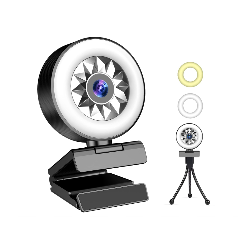 Chronus 1080P Webcam, Autofocus Adjustable Brightness Web Camera For Computer Laptop Desktop Webcam For Zoom Skype Youtube Streaming 6976918330819