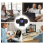 Webcam 1080P avec microphone et cache de confidentialité avec trépied noir 3