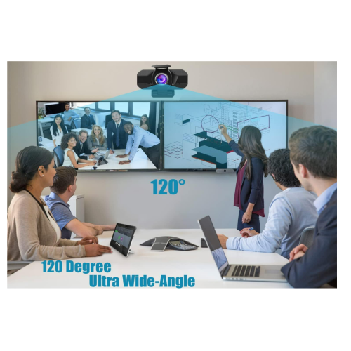Webcam 1080P avec microphone et cache de confidentialité avec trépied noir 1