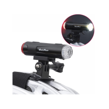 Luz para Capacete de Bicicleta 200 Lúmens Recarregável Por Usb com Modos Constante e Flash Luz Frontal e Traseira Do Capacete 2 em 1 Preta