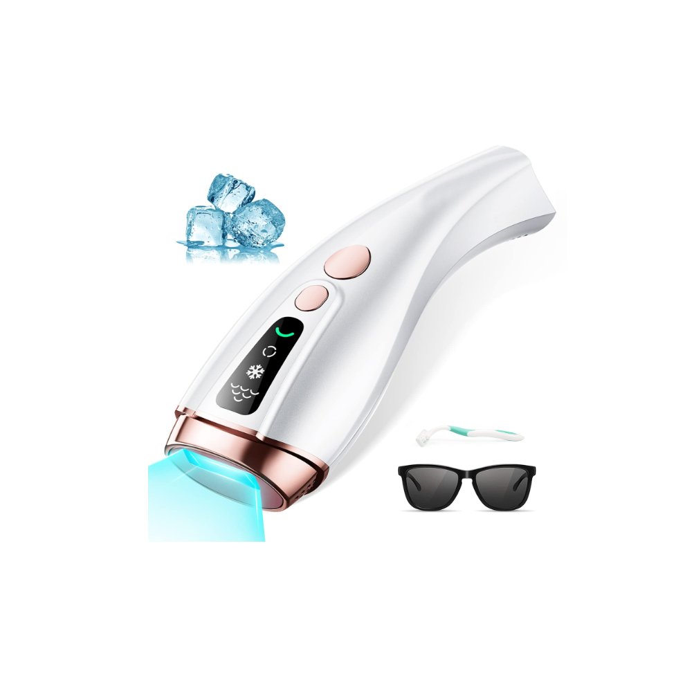 Chronus Laser Hair Removal for Women Permanent, IPL Hair Removal Device with Cooling System, at-home Painless Hair Removal, White