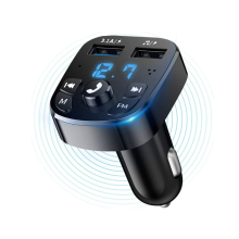 Transmetteur FM Bluetooth sans fil pour voiture, MP3, USB, TYPE-C, double chargement USB, appel mains libres, carte TF et disque