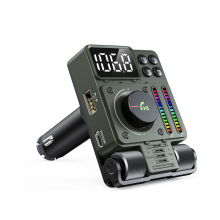 Transmisor FM Bluetooth 5.3 para coche, adaptador Bluetooth para llamadas manos libres, compatible con carga rápida
