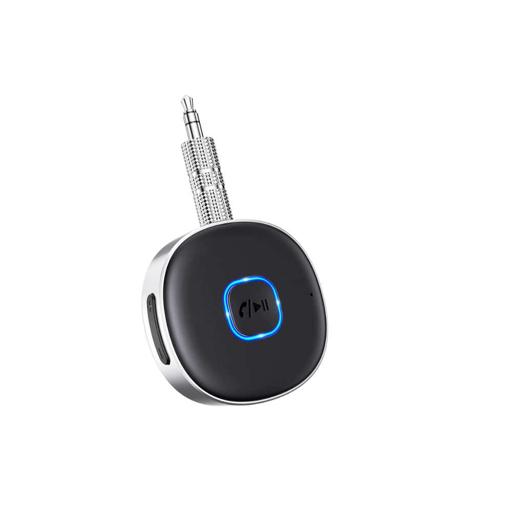 Chronus Car Bluetooth Aux Adapter, Mini Bluetooth 5.0 Receiver, Bluetooth Car Adapter Aux, Hands-Free Calls, Dual Connection, 16H Playtime(Black) Black 9331562946521