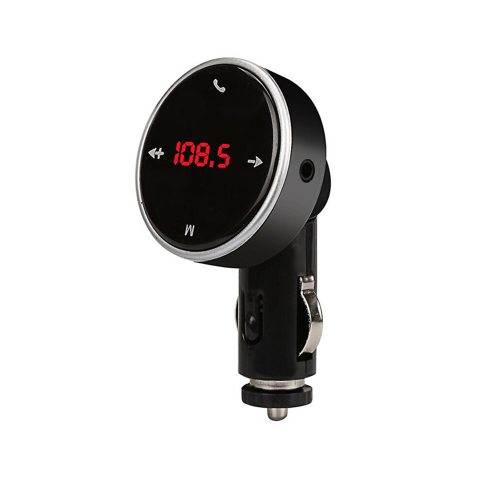 Chronus Bluetooth Fm Transmitter With Lcd Display And Usb Charger For Android/Iphone - Mp3 Player And Hands-Free Call Car Accessories(Black) Black 9331562953222