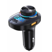 Adaptador Bluetooth para coche, transmisor Bluetooth para coche, reproductor MP3, transmisor FM, receptor, compatible con tarjeta SD, USB, Fla