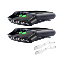 2 Pieces LED Clip on Cap Lights USB Rechargeable Cap Flashlight Clip Ultra Bright Hat Light Flashlight Headlamp for Fishing Camping Hand Work(Black)
