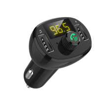 Transmisor FM para coche, cargador USB dual para coche, carga rápida, 3,4 A máx., transmisor FM Bluetooth 5.0 Ad