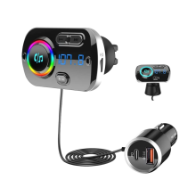 Transmetteur FM Bluetooth 5.0, adaptateur autoradio, kit mains libres, PD3.0, 20 W, Type-C et chargeur rapide QC3.0