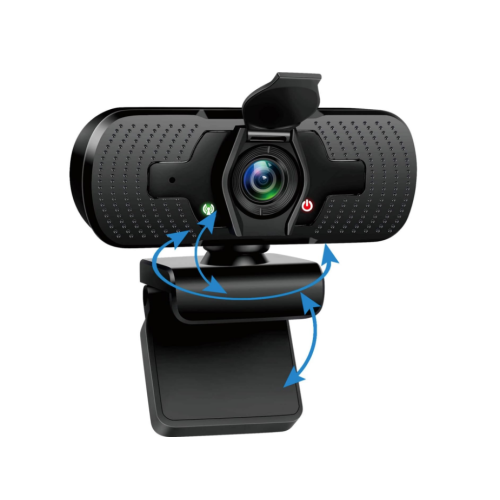 Webcam avec microphone/cache de confidentialité Web, diffusion HD grand angle, extérieur 1080p pour ordinateur