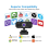Webcam Full HD 1080P USB Plug & Play Web réglable avec microphone intégré pour visioconférence, ordinateur de bureau et ordinateur portable 4