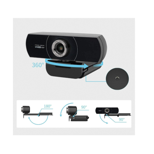 Webcam 1080p HD 60fps with Microphone, Software Webcam Laptop Desktop Mac USB, Pro Streaming Web Camera(Black) 2