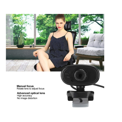 Webcam avec microphone pour ordinateur de bureau, USB, vidéo HD avec microphone pour diffusion en classe 2