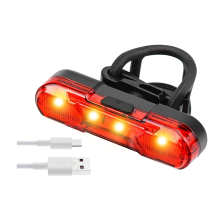 Červená LED zadné svetlo na bicykel USB dobíjacie zadné svetlo na bicykel Vodotesné zadné svetlo na bicykel