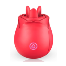 Chronus Rose Vibrator, Rose Toys for Women, with 3-Speed 7-Frequency Adjustable Tongue Licking and Vibrating Mode, Pink