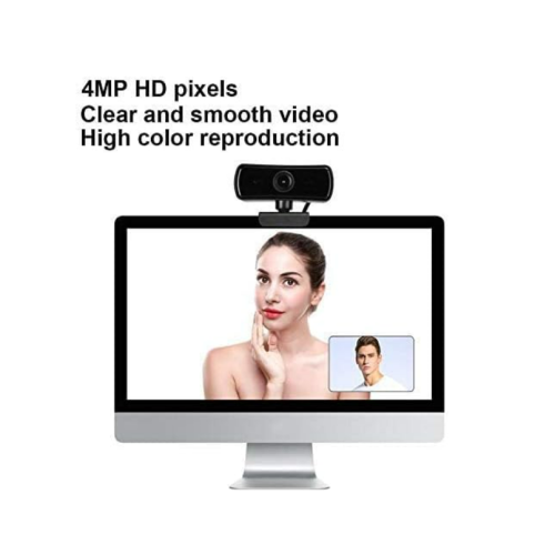 HD Business Webcam, 360 Rotation USB Camera with Microphone, Auto Focus Computer Camera For Network Teaching(Black) 2