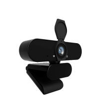 Webcam with Microphone & Privacy Cover, 4K/30fps for Desktop PC, Laptop & Mac, Noise Cancellation Face Cam for Video Recording, black