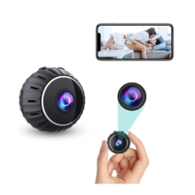 Chronus Mini WiFi Spy Camera 1080P, Home Security Nanny Camera/Auto Night Vision/ Motion Activated Alarm (Black)