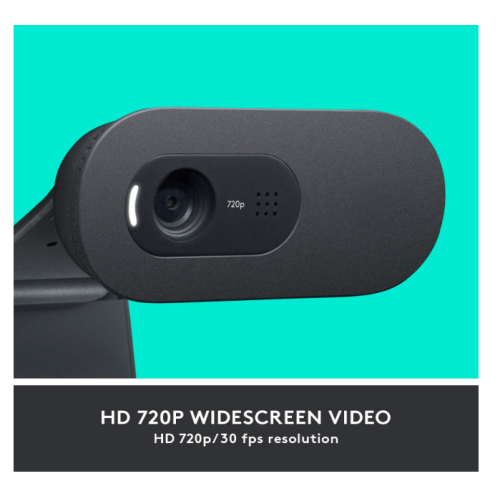 HD Webcam - Streaming Webcam, 720p HD External USB Camera for Desktop or Laptop with Long-Range Microphone, Compatible with PC or Mac - Grey(Black) 2