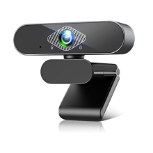 Webcam USB 1080p avec microphone pour PC, Mac, ordinateur portable, Plug and Play, noir