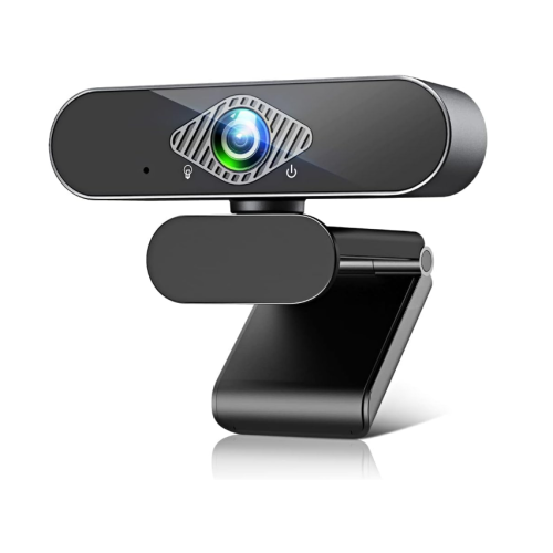 Webcam USB 1080p avec microphone pour PC, Mac, ordinateur portable, Plug and Play, noir