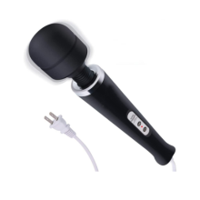 Chronus Wired Powerful Handheld Wand Massager with 10 Pulse Settings, Personal Total Body Therapy Massager Wand (Black)