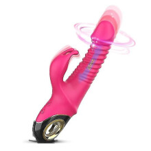 Vibradores Femininos Dildo com 5 Modos - Rota??o e vibra??o, prazer total com 5 modos de estimula??o (Rosa).