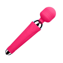 Chronus Magic Wand Massager - Massageador de silicone macio, sem fio, perfeito para massagens relaxantes e terap?uticas no pesco?o e costas (Rosa).