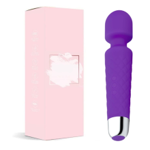 Chronus Personal Mini Wand Massager - 8 Velocidades e 20 Modos de Vibra??o, ideal para massagem terap?utica em casa ou escrit?rio (Roxo).