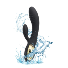 Vibrador com 10 Padr?es e Dildo Massivo - M?quina de sexo ? prova d'?gua para relaxamento corporal (Preto).