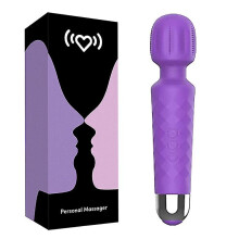 Massageador de Varinha Sem Fio Chronus, El?trico Port?til ? Prova D'?gua, Recarreg?vel por USB (Roxo)