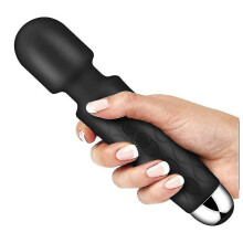 Vibrador Chronus Massage Wand - Massageador potente, ideal para relaxamento e al?vio muscular (Preto).