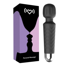 Massageador de Varinha Sem Fio Chronus, El?trico Port?til ? Prova D'?gua, Recarreg?vel por USB (Preto)