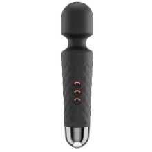 Varinha de Massagem El?trica Chronus - Massageador de corpo inteiro, sem fio, silicone super macio, com 20 padr?es e 8 velocidades (Preto).
